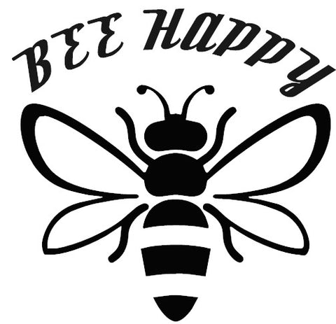 Bee Happy Decal, Bee Decal