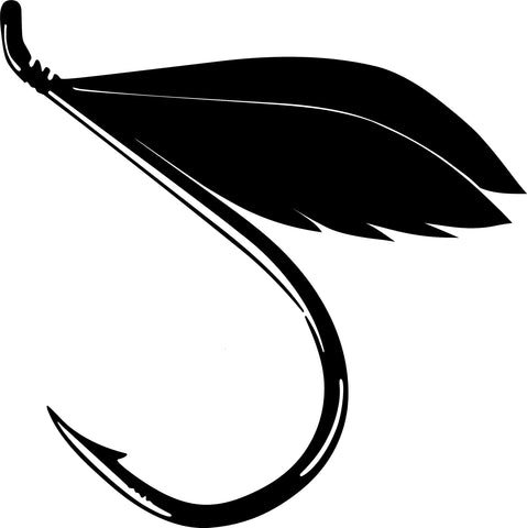 Fly Fishing Hook Decal