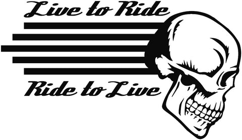 Live to Ride biker decal