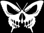 Butterfly Skull Decal 3" x 4" inch