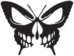 Butterfly Skull Decal 3" x 4" inch